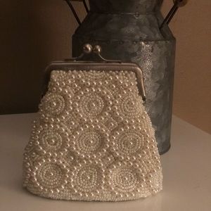 Small beaded coin purse